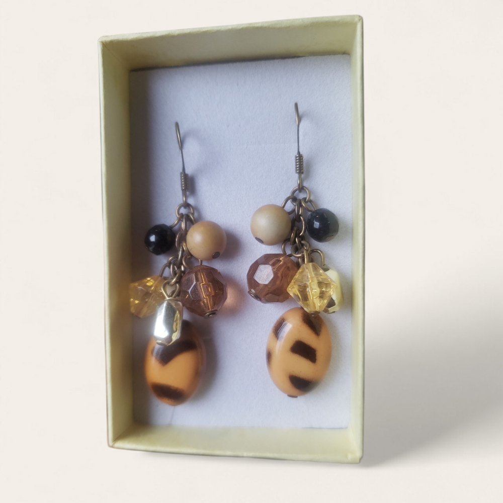 Chic Multicolor Beaded Dangle Earrings